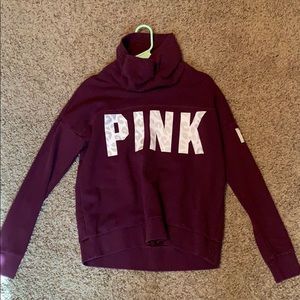 PINK Burgundy Scoop Neck Sweater